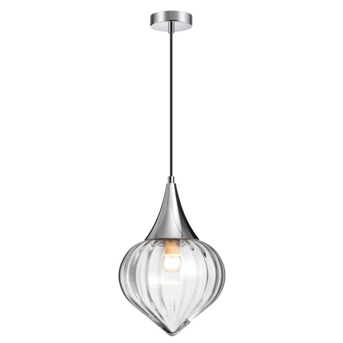 Подвесной светильник ODEON LIGHT KESTA, хром/прозрачный, E14, 40W