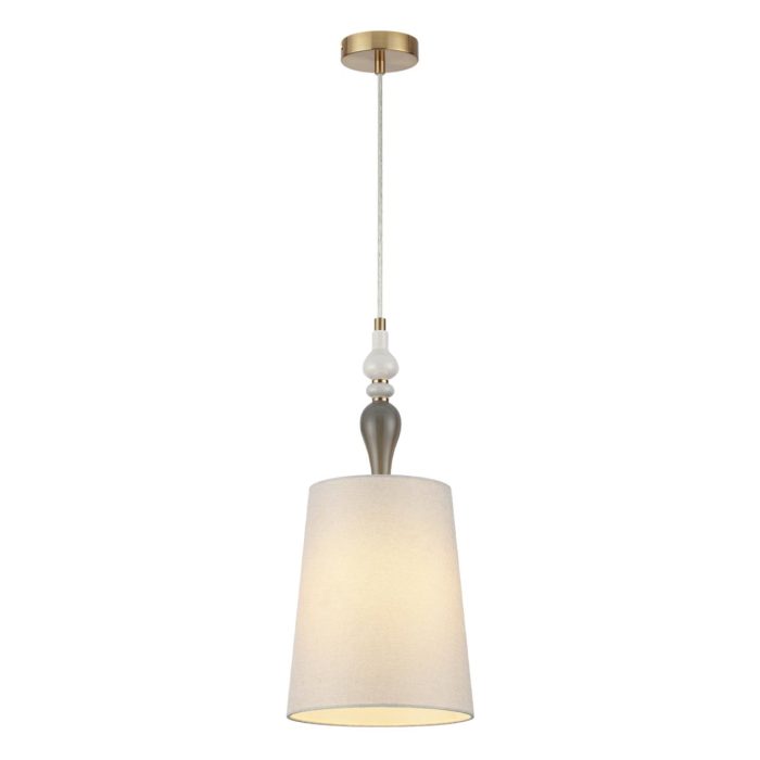 Подвесной светильник ODEON LIGHT HOMI, античн бронза/бежевый, E27, 60W