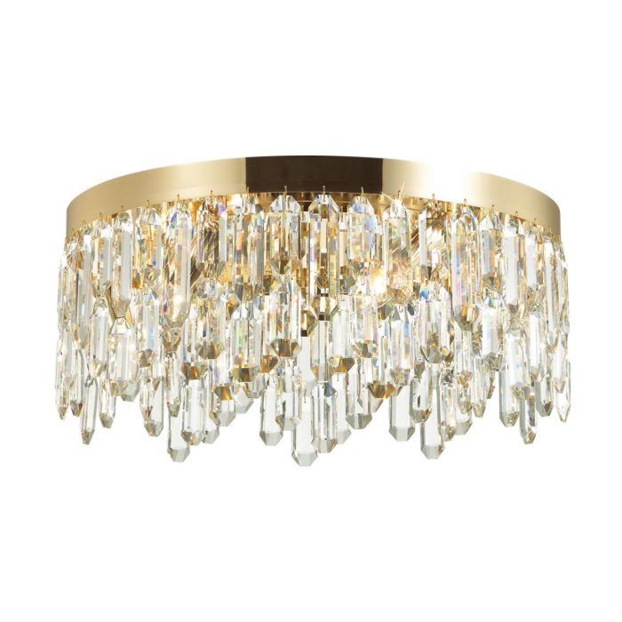 Потолочный светильник ODEON LIGHT DAKISA, золотой/хрусталь, E14, 240W