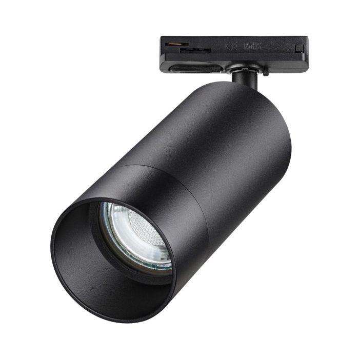 Трековый светильник NOVOTECH SLIM, черный, GU10, 9W