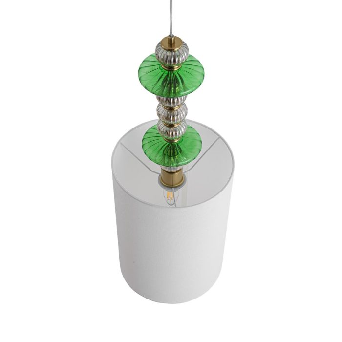 Подвесной светильник LUMION ILMIRA, бронза, белый, зеленый/бронзовый, E27, 60W