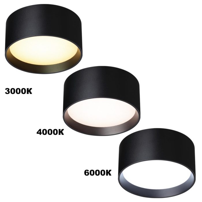 Потолочный светильник NOVOTECH ORBIS, черный, LED, LED 24W, 3000K