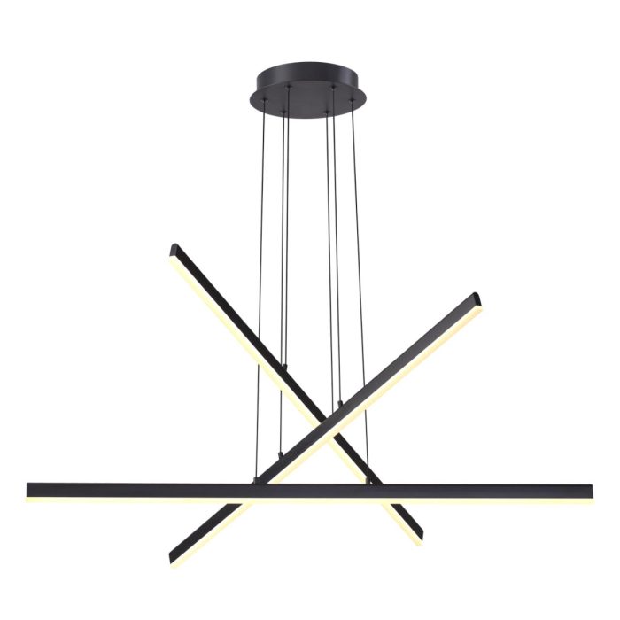 Подвесной светильник ODEON LIGHT RUDY, черный, LED, LED 48W, 4000K