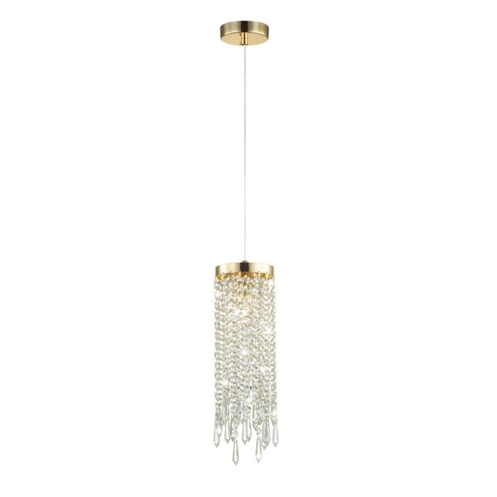 Подвесной светильник ODEON LIGHT CHOKKA, золотой/прозрачный, E14, 40W