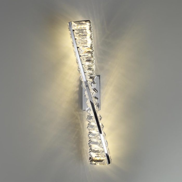 Бра LUMION ROSELLE, хром/прозрачный, LED, LED 13W, 3000K
