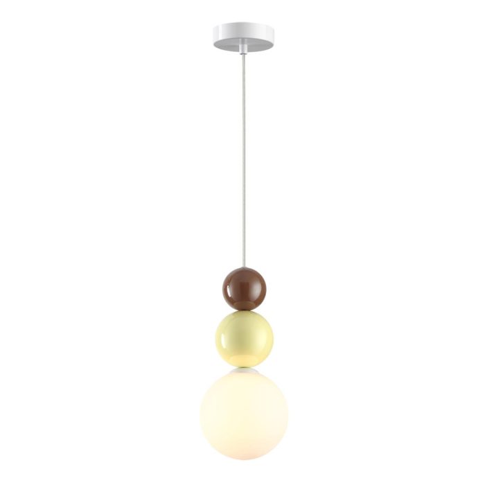 Подвесной светильник LUMION BONBONES, белый, коричневый, кремовый/белый, G9, 20W