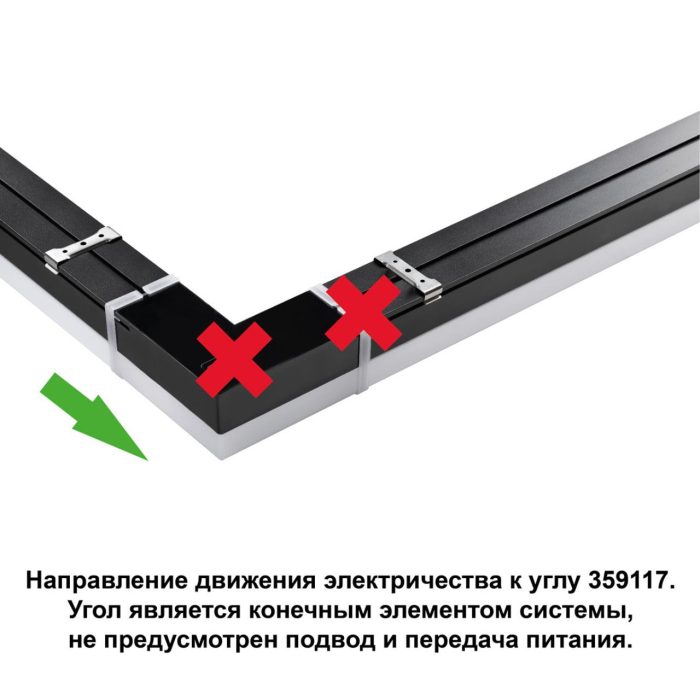 Соединитель NOVOTECH BITS, черный, LED, LED 8W, 4000K