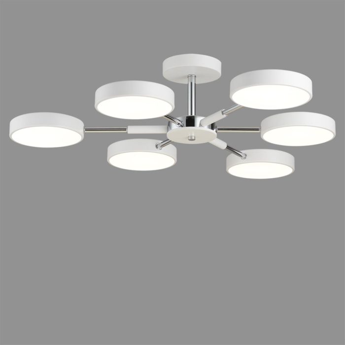 Потолочный светильник LUMION MIKA, белый, хром/белый, LED, LED 108W, 3000K
