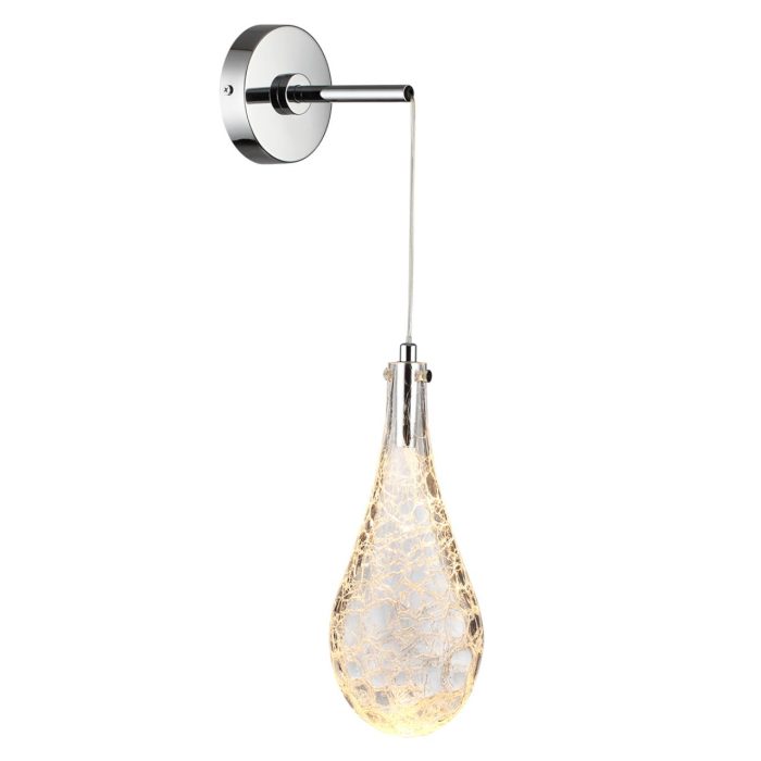 Бра ODEON LIGHT BRAID, хром/прозрачный, LED, LED 4W, 3000K