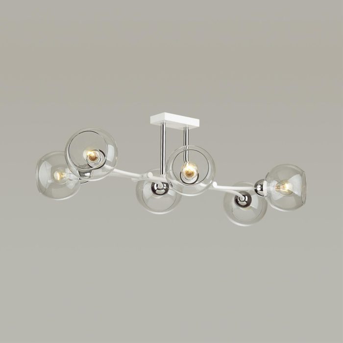 Потолочный светильник LUMION ALANA, белый, хром/белый, E14, 240W