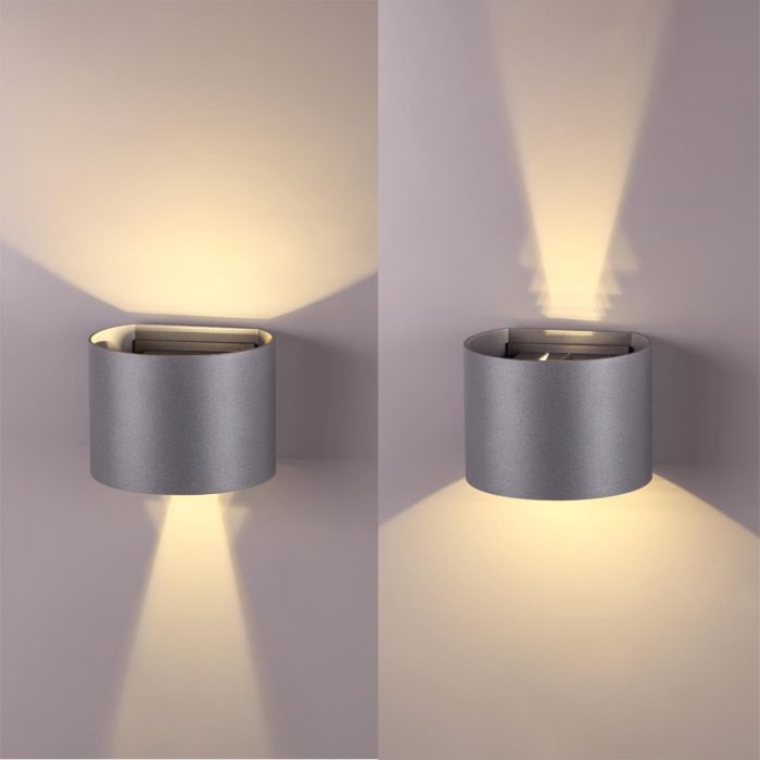Уличный светильник NOVOTECH KAIMAS, темно-серый/серый, черный, LED, LED 6W, 3000K
