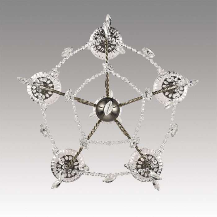Люстра LUMION LINN, античная бронза, прозрачный/бронзовый, латунь, E14, 200W