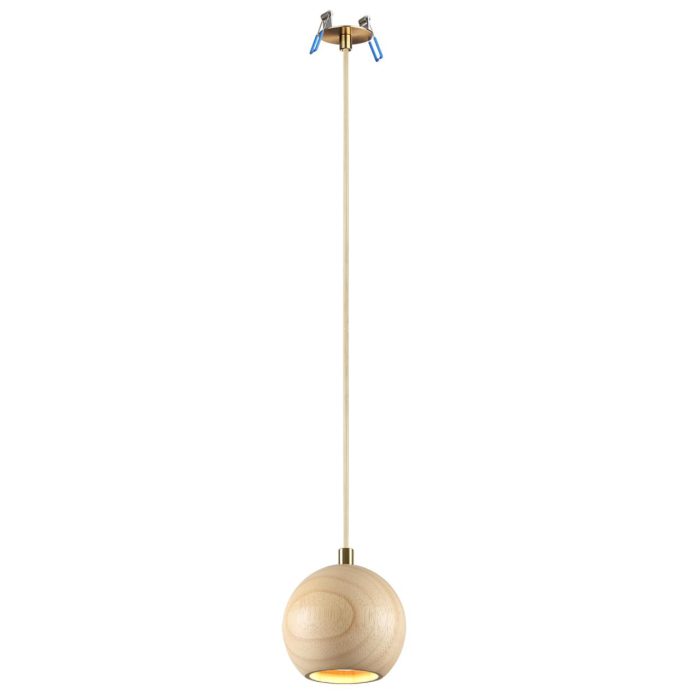 Подвесной светильник ODEON LIGHT CAUCHO, светлое дерево/бронзовый, GU10 LED, LED 7W