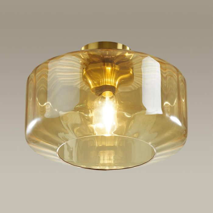 Настенно-потолочный светильник ODEON LIGHT BINGA, янтарный/бронзовый, E27, 60W