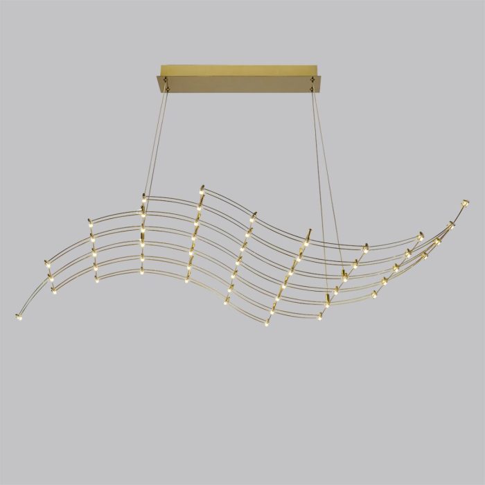Подвесной светильник ODEON LIGHT WELKIN, золотой, LED, LED 41W, 3000K