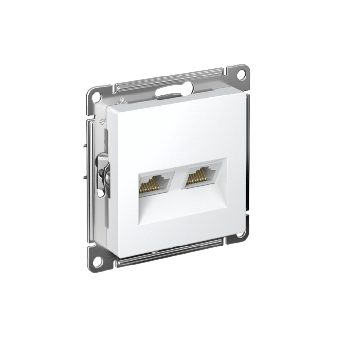 AtlasDesign розетка двойная компьютерная RJ45+RJ45 кат. 5e, механизм, лотос