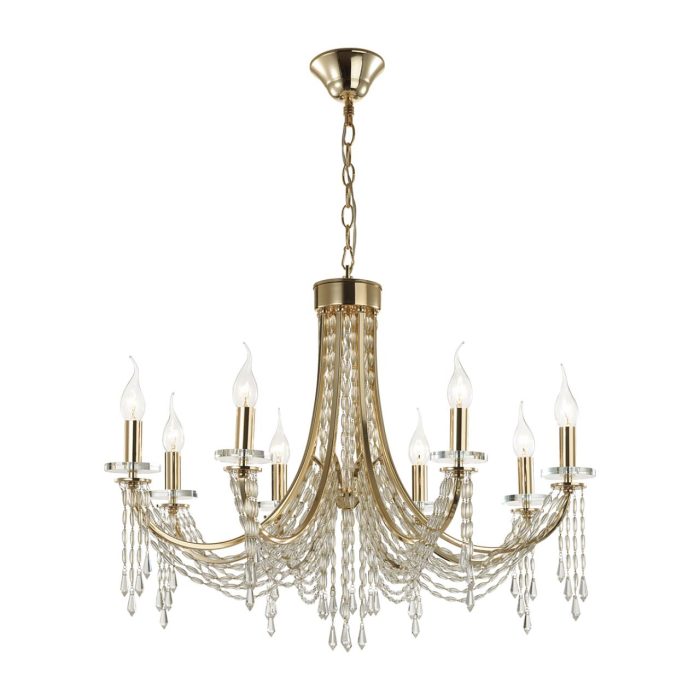 Люстра ODEON LIGHT CAPEL, золото/прозрачный, E14, 320W