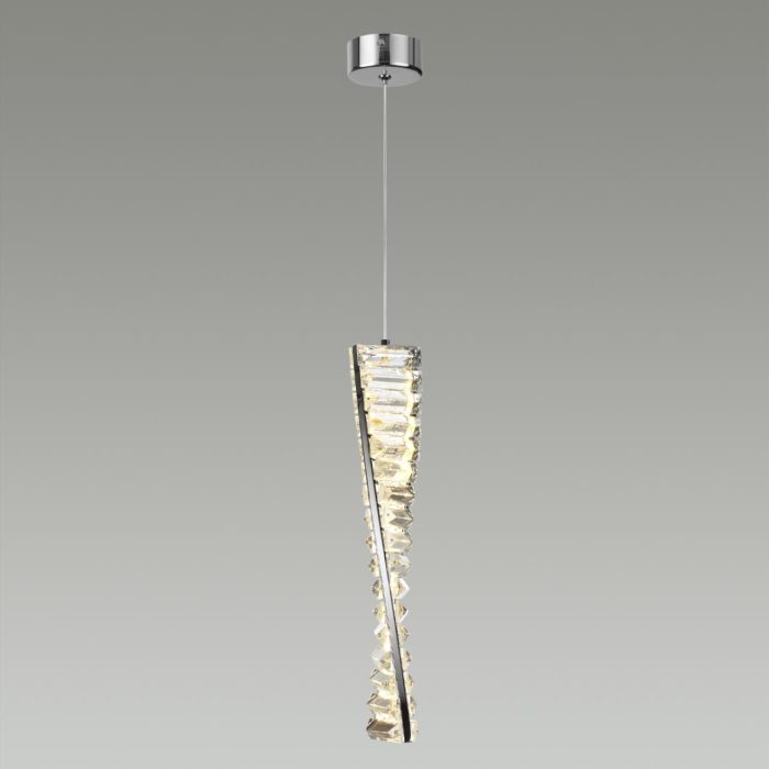 Подвесной светильник LUMION ROSELLE, хром/прозрачный, LED, LED 13W, 3000K