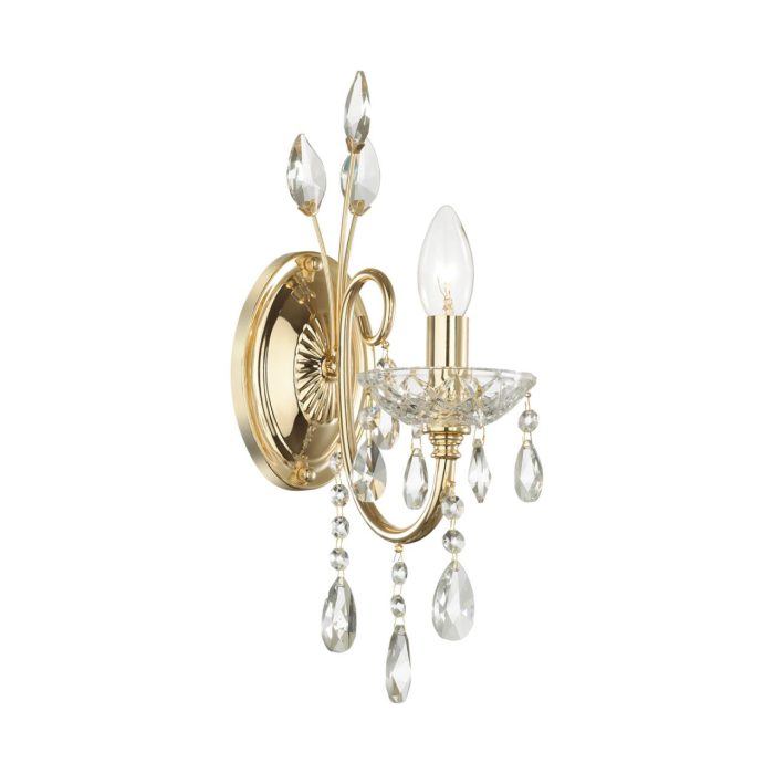 Бра ODEON LIGHT VERSIA, золотой/хрусталь, E14, 40W