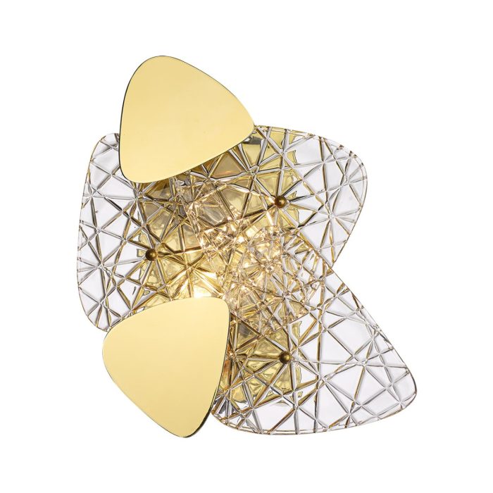 Бра LUMION QUEENY, золотой, прозрачный/золотой, E14, 80W