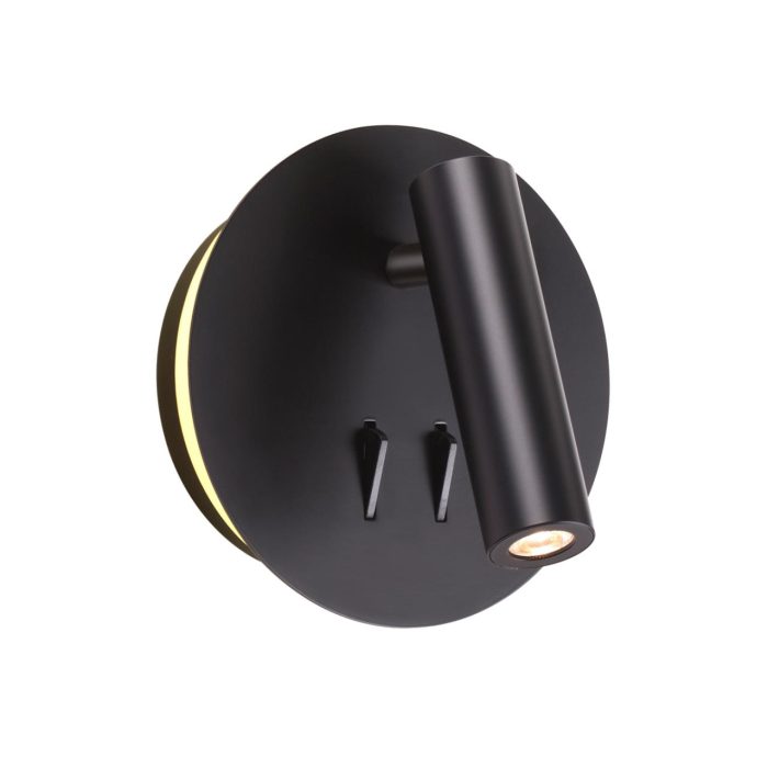 Бра ODEON LIGHT BEAM, черный, LED, LED 9W, 3000K