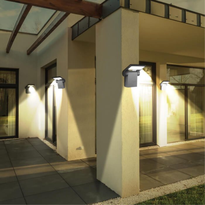 Уличный светильник NOVOTECH ROCA, темно-серый/серый, черный, LED, LED 10W, 3000K