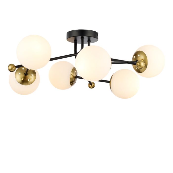 Потолочный светильник LUMION MELODY, черный, золотой/белый, E14, 240W