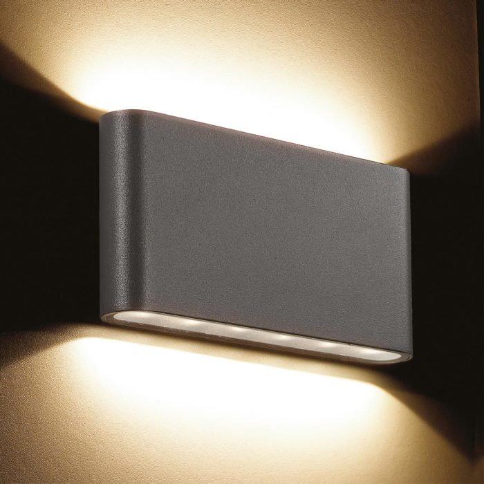 Уличный светильник NOVOTECH KAIMAS, темно-серый/серый, черный, LED, LED 6W, 3000K