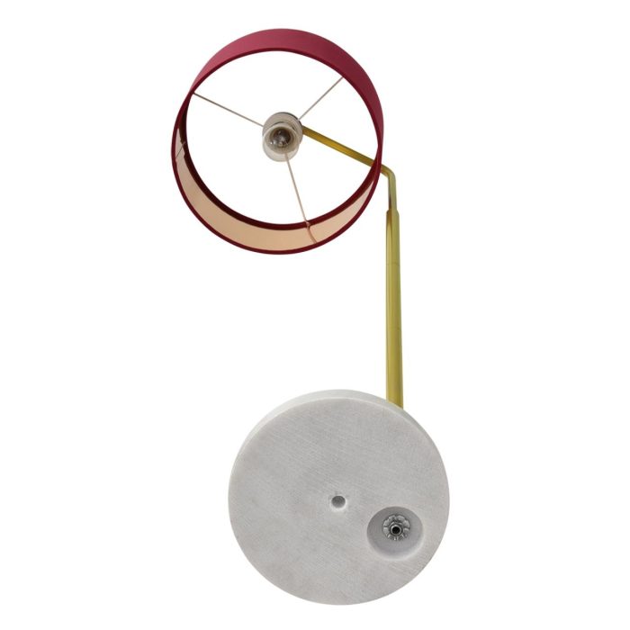 Торшер LUMION VELVETA, золото, бордовый/золотой, E27, 60W
