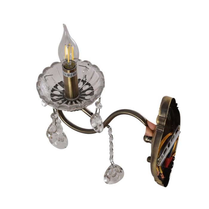 Бра LUMION LUINA, бронза, прозрачный/бронзовый, E14, 40W