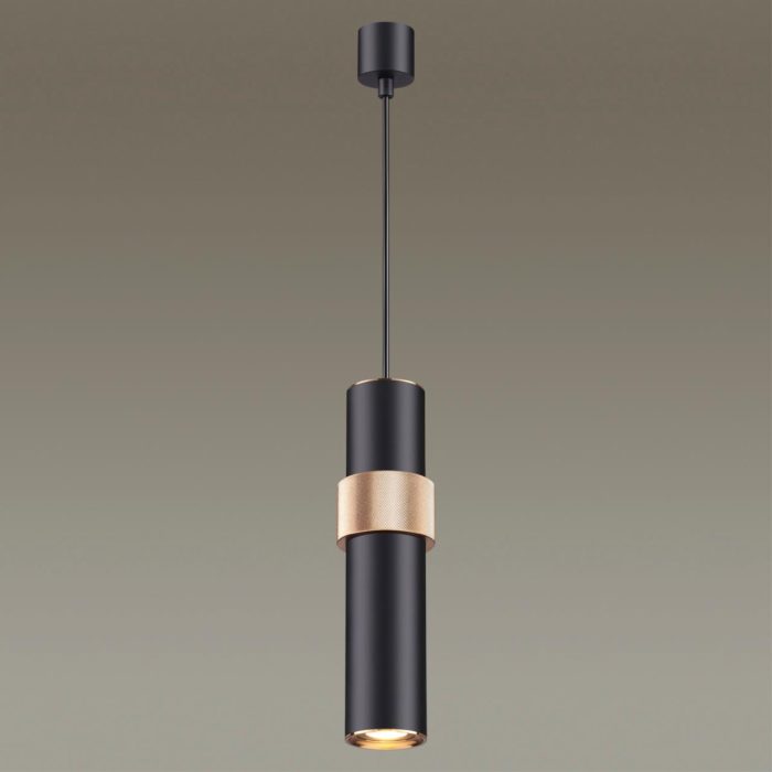 Подвесной светильник ODEON LIGHT AFRA, черный/золотой, GU10 LED, 5W