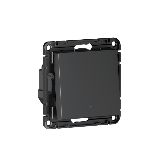 AtlasDesign SMART 1-кл. выключатель с подсв. с опц.нейтралью, Zigbee, сх.1, L(N), 10А, мех., карбон