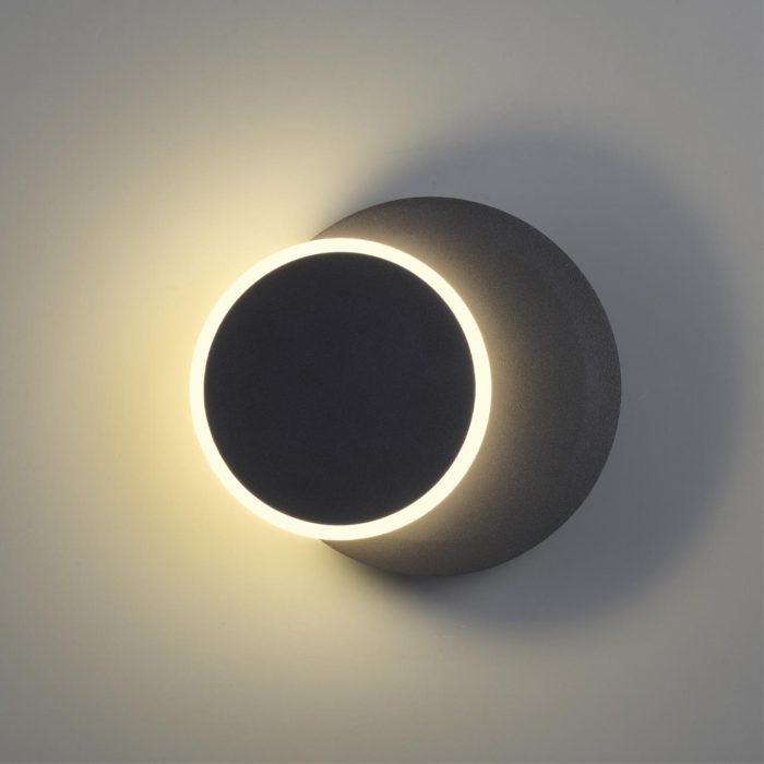 Бра LUMION DEVIN, черный матовый/черный, LED, LED 9W, 3000K