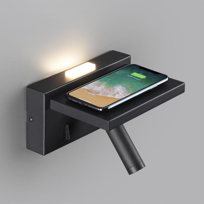 Бра LUMION JANSEN, черный, LED, LED 3W, 3000K