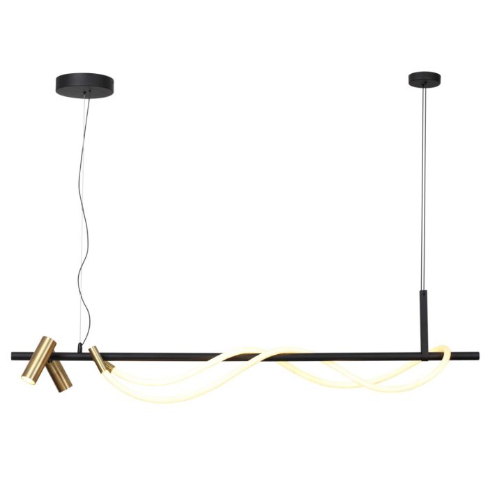 Подвесной светильник ODEON LIGHT CORDA, черный/белый, LED, LED 30W, 3000K