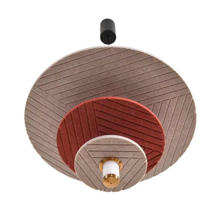 Подвесной светильник LUMION FELTA, черный, бежевый, бурый/черный, LED, LED 11W, 3000K