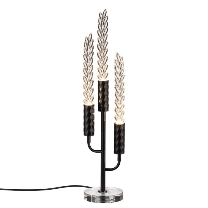 Настольная лампа ODEON LIGHT EXCLUSIVE KOLOS, черный глянцевый/прозрачный, LED, LED 9W, 3000K
