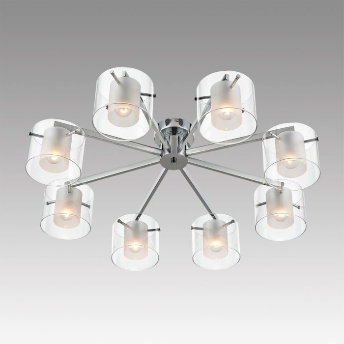 Потолочный светильник LUMION VERDI, хром, прозрачный/хром, E14, 320W
