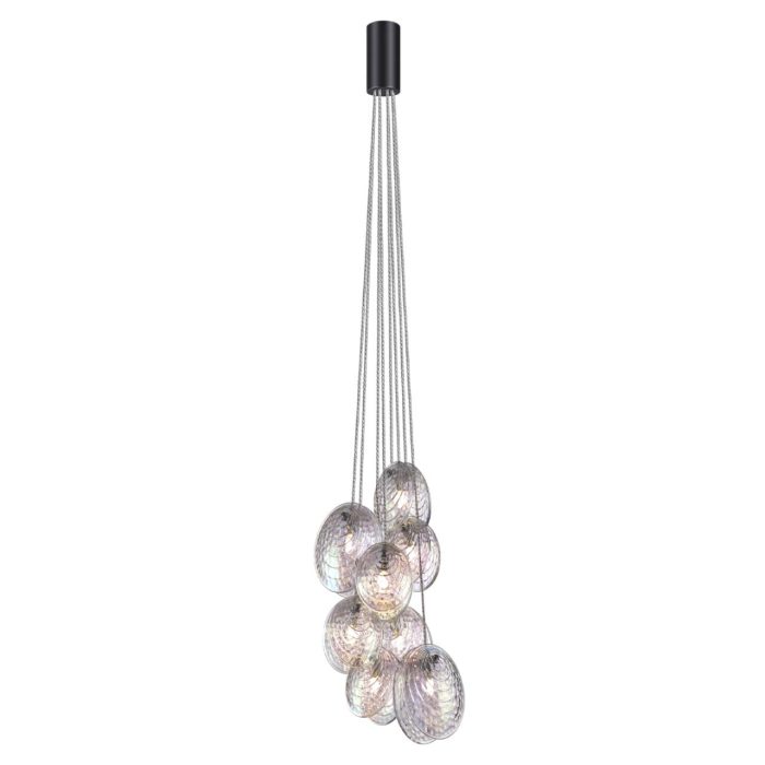 Люстра ODEON LIGHT MUSSELS, черный/перламутровый, G9, 320W