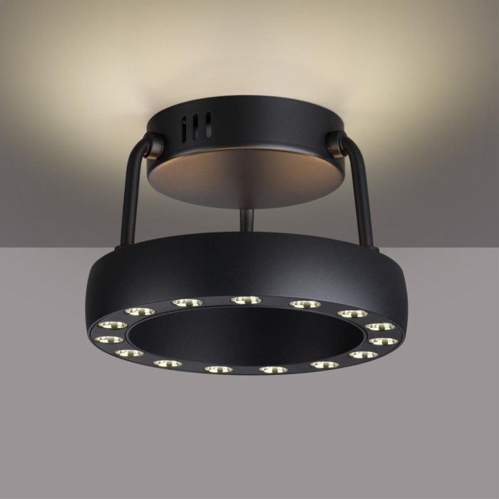 Потолочный светильник NOVOTECH TURN, черный, LED, LED 17W, 3000K