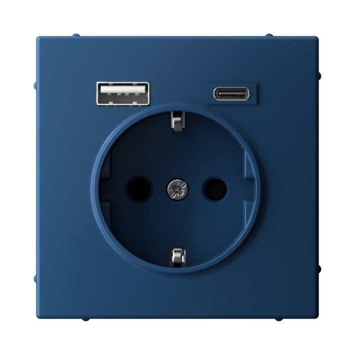 ArtGallery розетка 16а с 2 USB a+c, 5в/2,4а/3,0а, 2х5в/1,5а, механизм, аквамарин