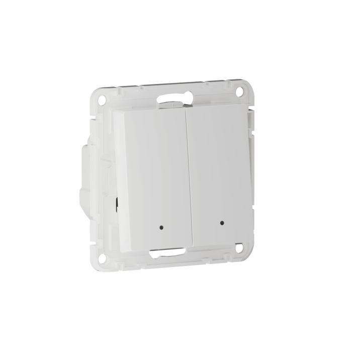 AtlasDesign SMART 2-кл. выключатель с подсв. с опц.нейтралью, Zigbee, сх.1, L(N), 10А, мех., белый
