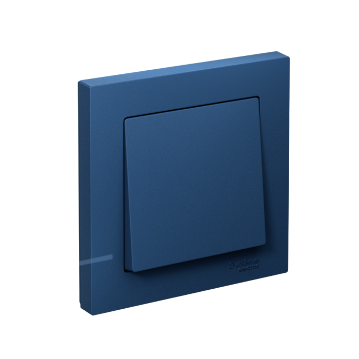 AtlasDesign 1-клавишный выключатель, сх.1, 10ах, в сборе, аквамарин