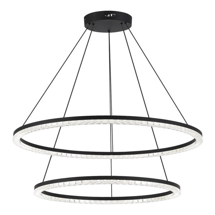 Светильник подвесной ST-Luce черный/прозрачный LED 1x96W 4000K ЭВКЛИДИК