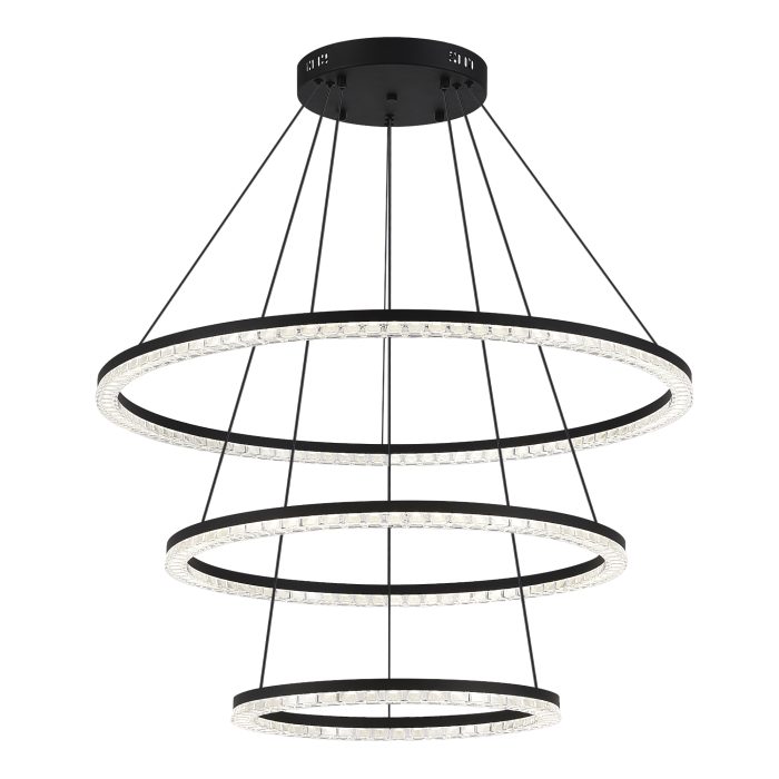 Светильник подвесной ST-Luce черный/прозрачный LED 1x130W 4000K ЭВКЛИДИК