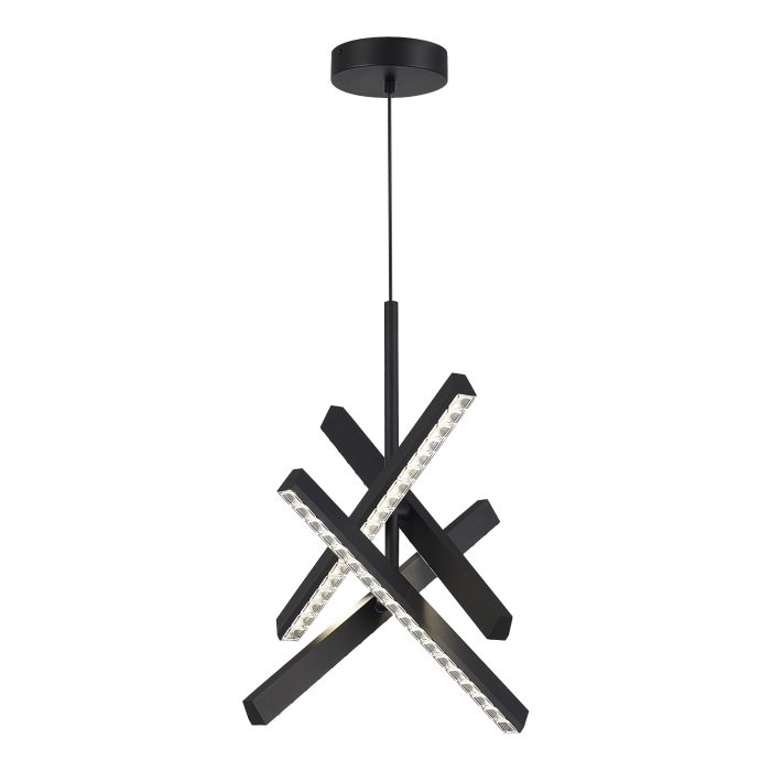 Светильник подвесной ST-Luce черный/прозрачный LED 1x43W 4000K ЭВКЛИДИК
