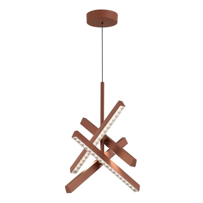 Светильник подвесной ST-Luce терракотовый/прозрачный LED 1x43W 4000K ЭВКЛИДИК