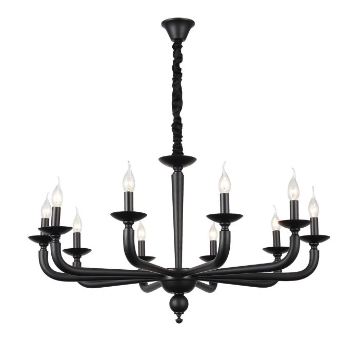 Люстра подвесная ST-Luce Черный E14 10x40W ФОРТЕЗА