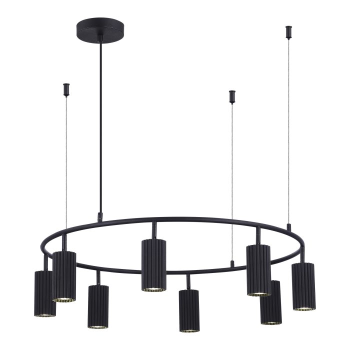 Светильник подвесной ST-Luce Черный/Черный GU10 8x5W 4000K КЕНДО