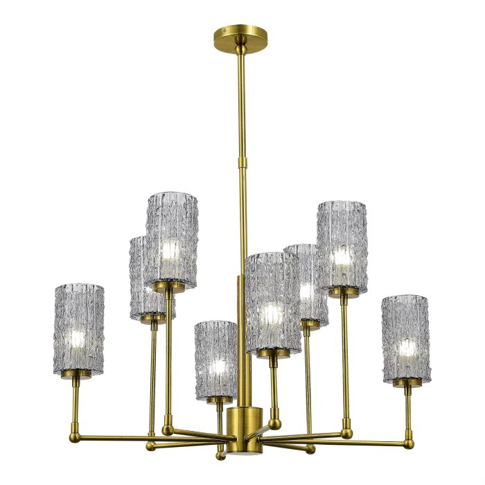 Люстра подвесная ST-Luce Латунь/Дымчатый E27 8x60W ГАЦОЛЛО